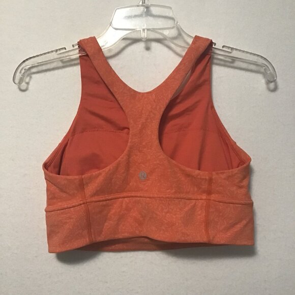 Wunder Train Longline Bra C/D Cup Crunch Warm Coral Size 10 - Picture 6 of 8